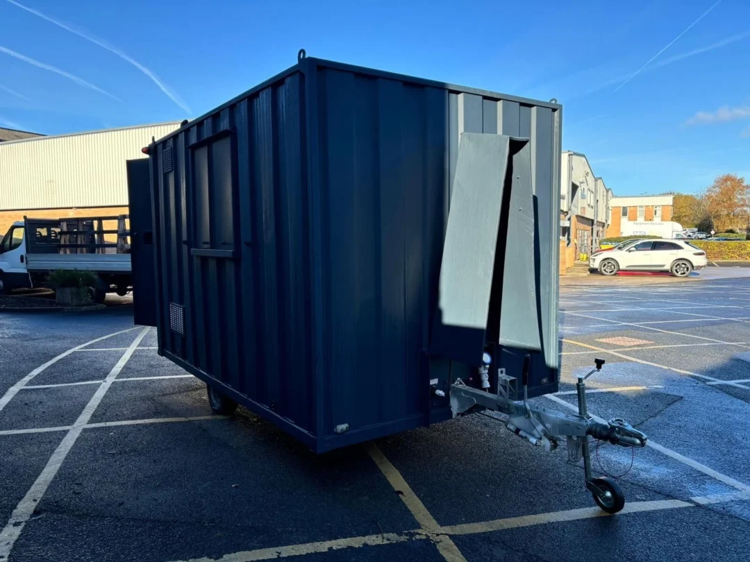 12ft by 8ft mobile container with generator excellent condition towable - Image 2