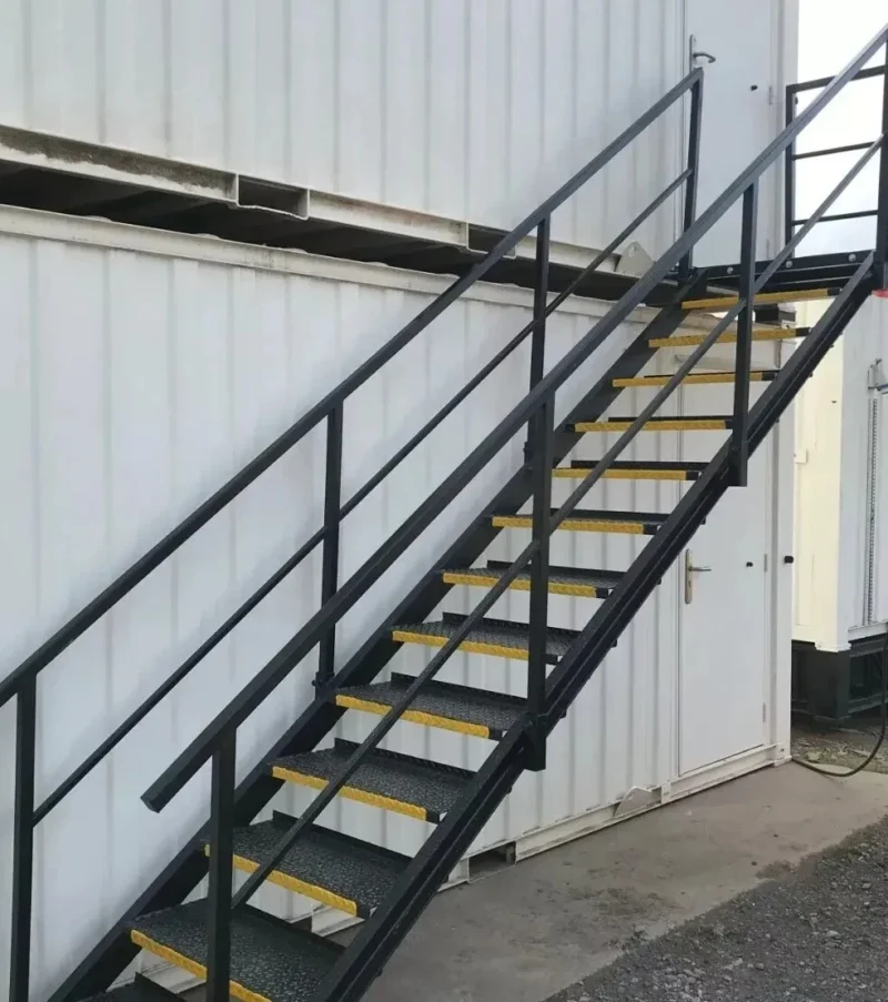 13 Tread Steel Staircase For Portable Office Canteen Site Cabin Container NEW - Image 1
