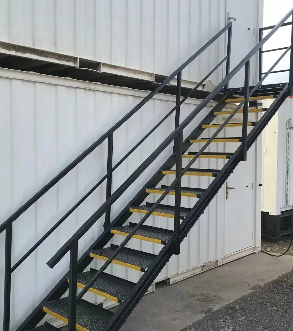 13 Tread Steel Staircase For Portable Office Canteen Site Cabin Container NEW - Image 2
