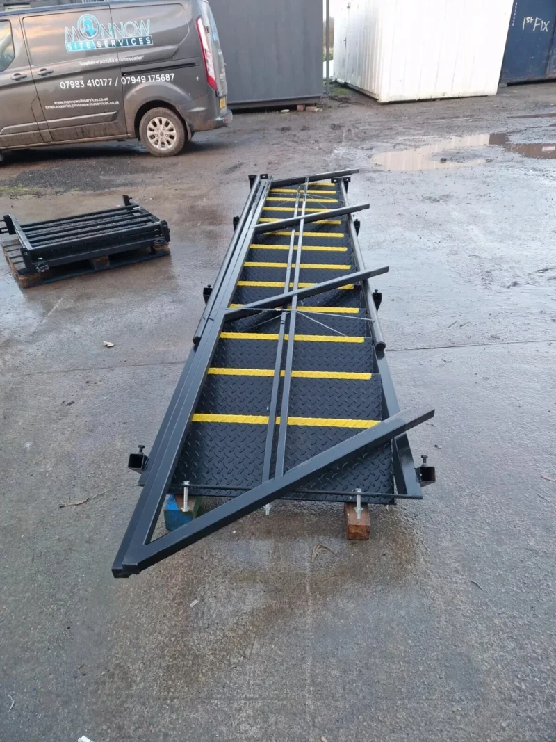 13 Tread Steel Staircase For Portable Office Canteen Site Cabin Container NEW - Image 9