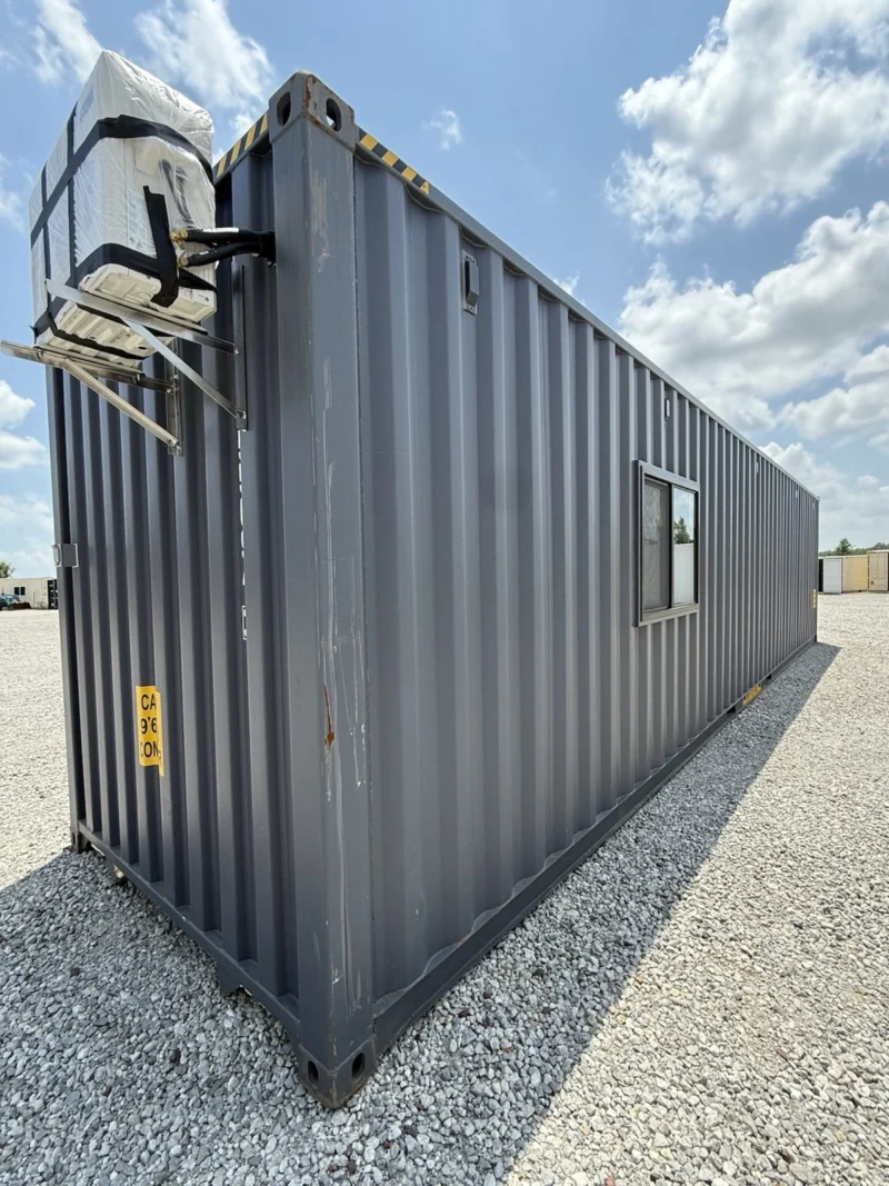 40ft New Slate Gray Shipping Container Office For Commercial Use Spray Foam - Image 15