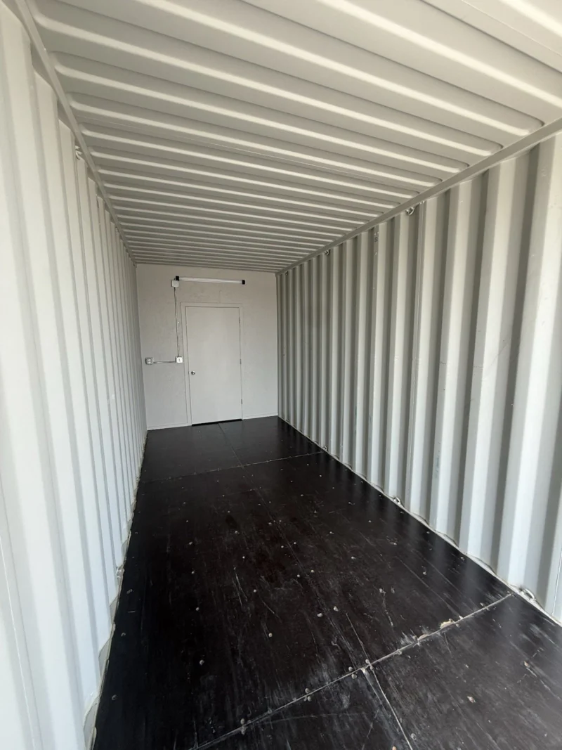40ft New Slate Gray Shipping Container Office For Commercial Use Spray Foam - Image 3