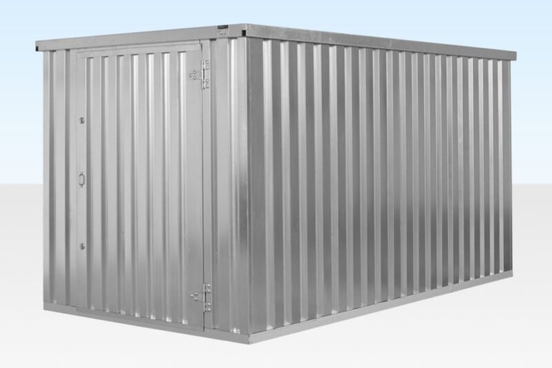 4m_x_2_1m_flat_pack_container_store_galvanised_2_1.jpg 4m x 2.1m Flat Pack Container Store – Galvanised - Image 1