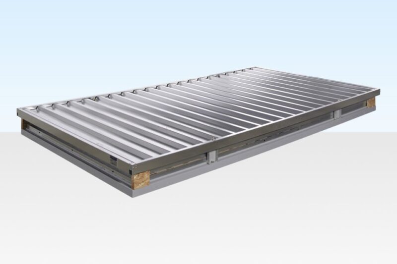 4m x 2.1m Flat Pack Container Store – Galvanised - Image 3