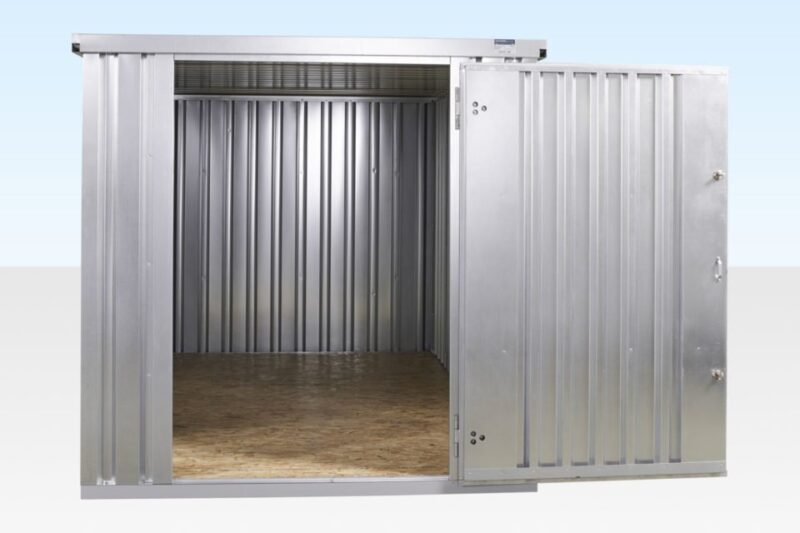 4m x 2.1m Flat Pack Container Store – Galvanised - Image 5