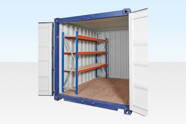 adjustable_heavy_duty_three_tier_container_racking_single_bay_1.jpg Adjustable, Heavy Duty Three Tier Container Racking (Single Bay) - Image 1