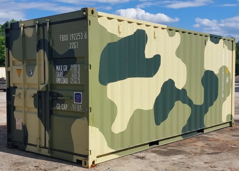 Camouflage New One Trip 20ft Shipping Storage Container Easy Open Door – USA - Image 1