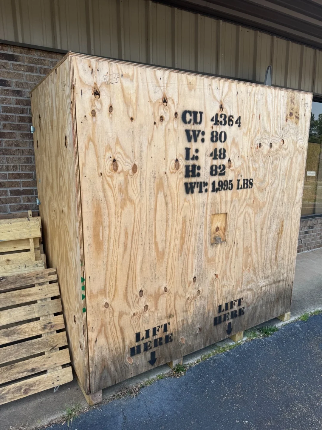 Heavy Duty Wood Shipping Crate – 80″ x 48″ x 82″ - Image 2