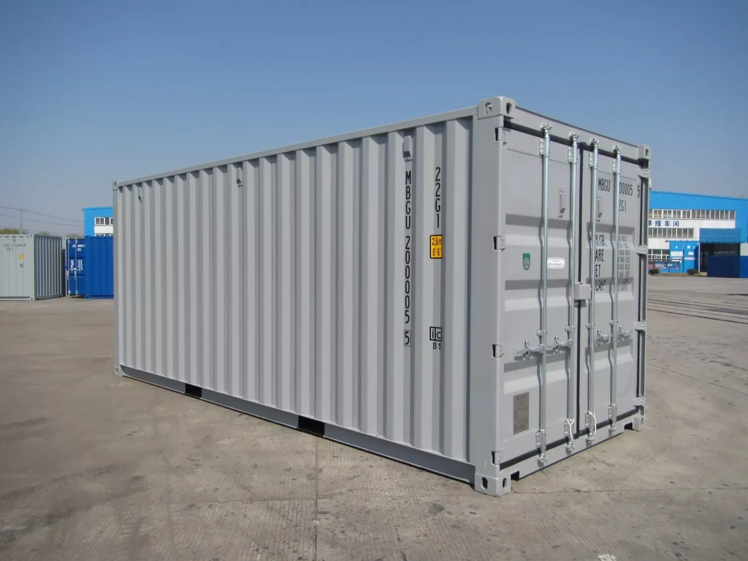 Shipping Containers 20ft RAL 7035 light grey - Image 2