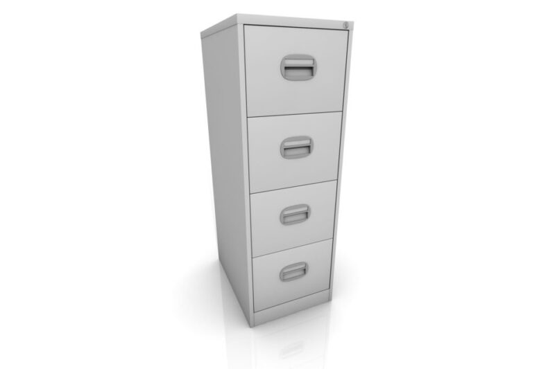 site_office_4_drawer_metal_filing_cabinet_1.jpg Site Office 4 Drawer Metal Filing Cabinet - Image 1