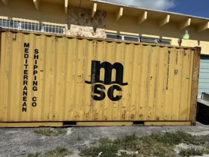Used 20ft Conex Shipping / Storage Container – Yellow/Gold – Priced to Sell!