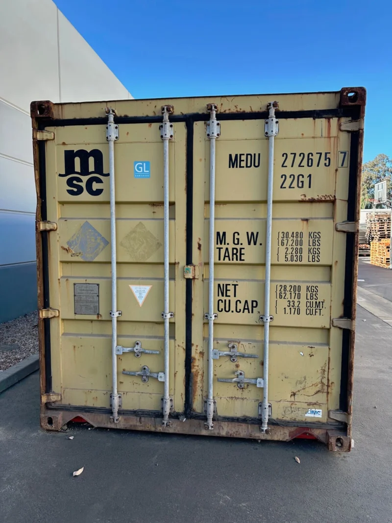 Used 20ft Conex Shipping / Storage Container – Yellow/Gold – Priced to Sell! - Image 4
