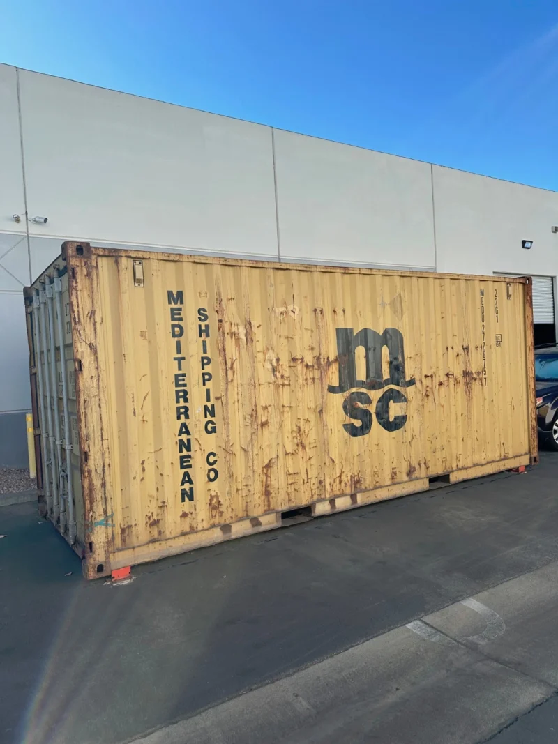 Used 20ft Conex Shipping / Storage Container – Yellow/Gold – Priced to Sell! - Image 5