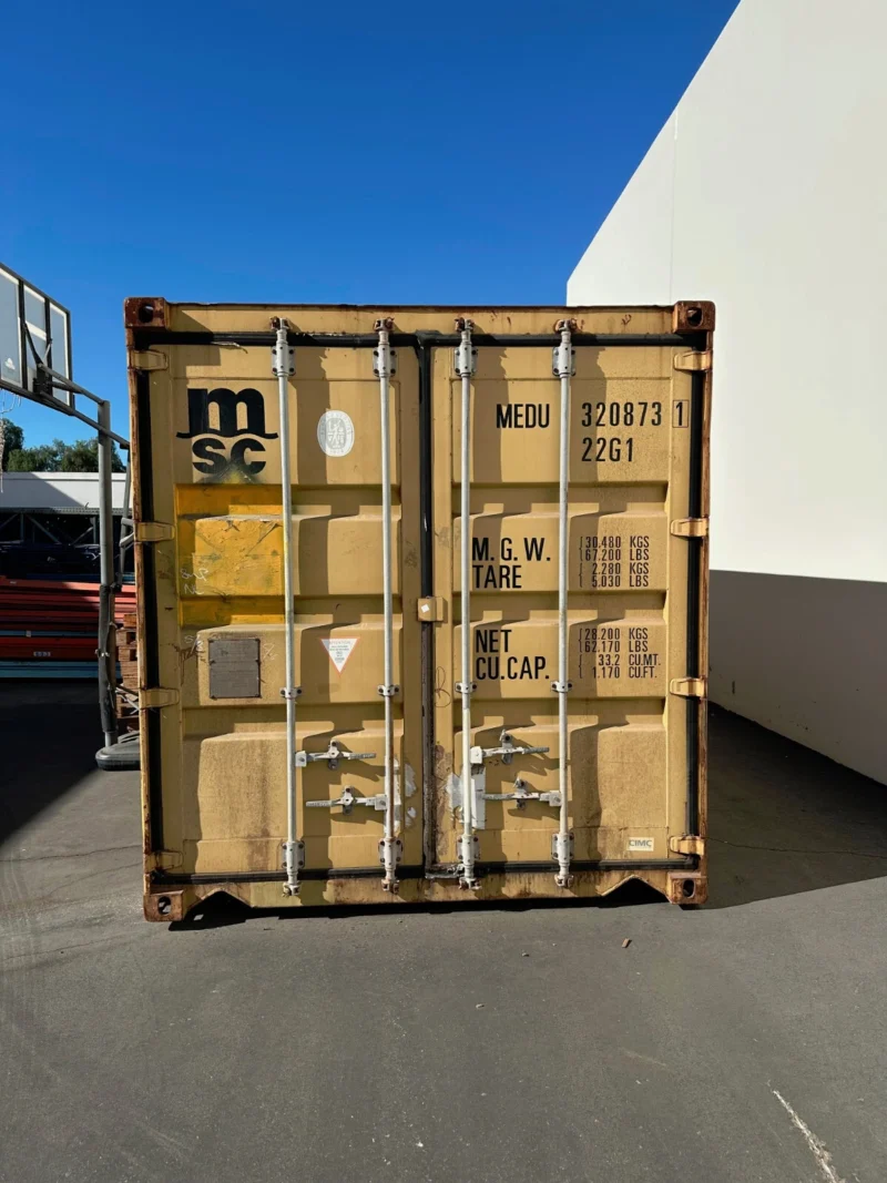 Used 20ft Conex Shipping / Storage Container – Yellow/Gold – Priced to Sell! - Image 6